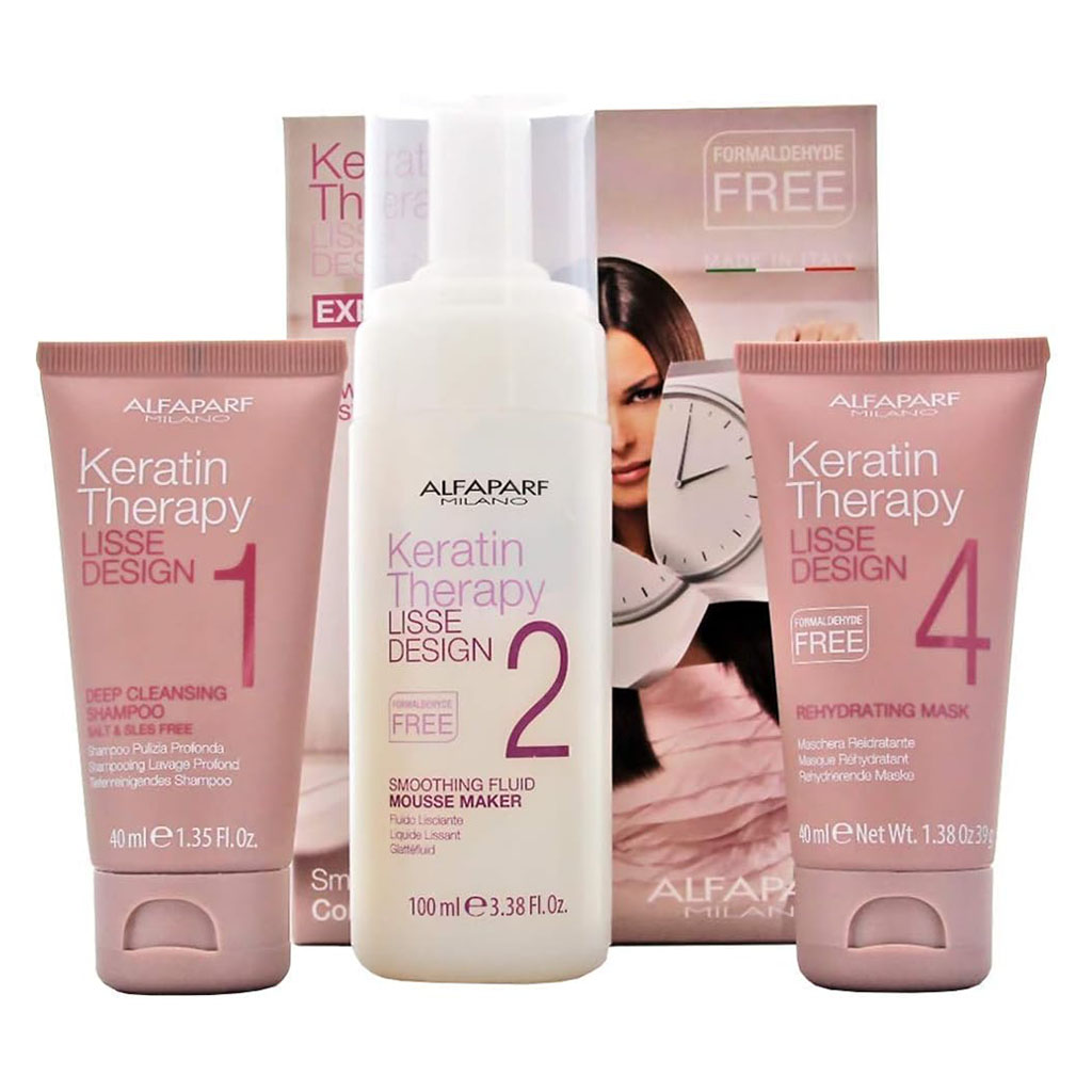 Alfaparf Keratin Therapy Lisse Design Express Hair Smoothing Kit For Smooth & Defined Hair