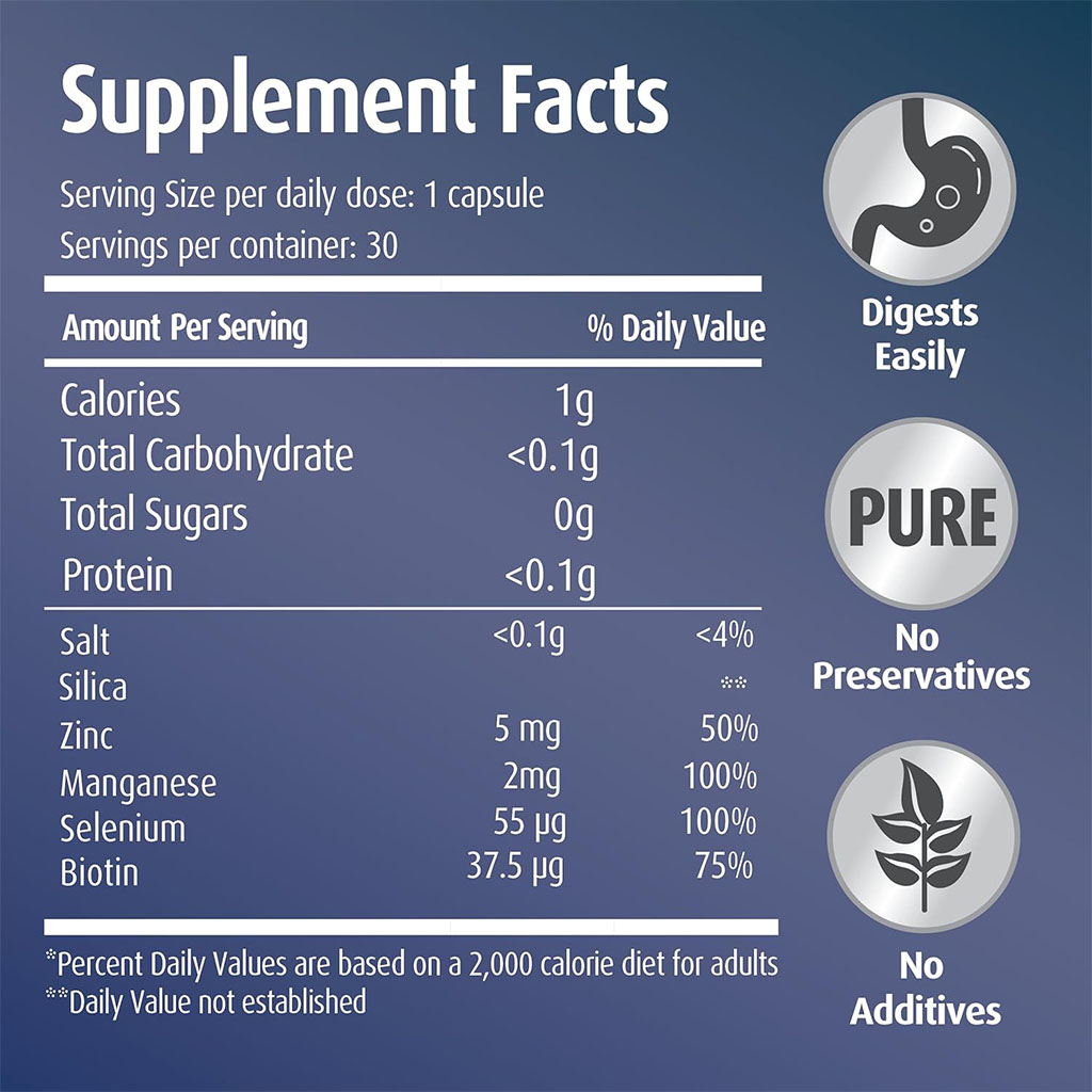 Hubner Original Silicea With Biotin Capsules 30's