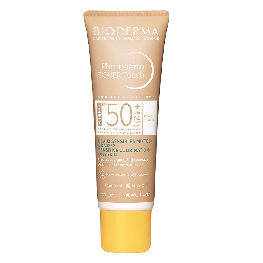 Bioderma Photoderm Cover Touch SPF50+ High Coverage Mineral Sunscreen Light Tinted 40 mL