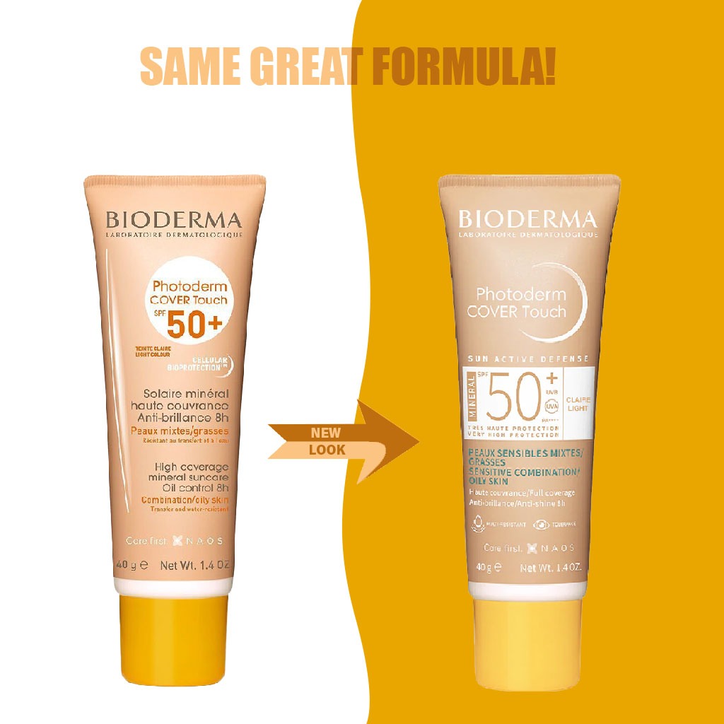 Bioderma Photoderm Cover Touch SPF50+ High Coverage Mineral Sunscreen Light Tinted 40 mL