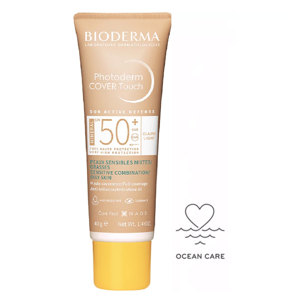 Bioderma Photoderm Cover Touch SPF50+ High Coverage Mineral Sunscreen Light Tinted 40 mL