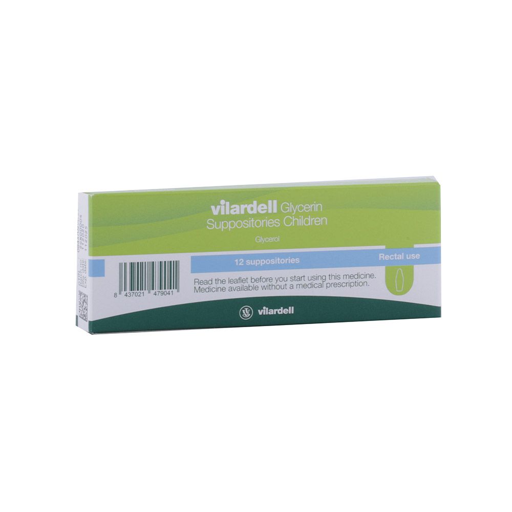 Vilardell Glycerin 1.5g Children Suppositories 12's
