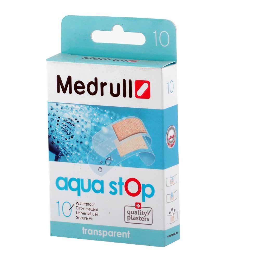 Medrull Aqua Stop Transparent Waterproof Plaster 10's