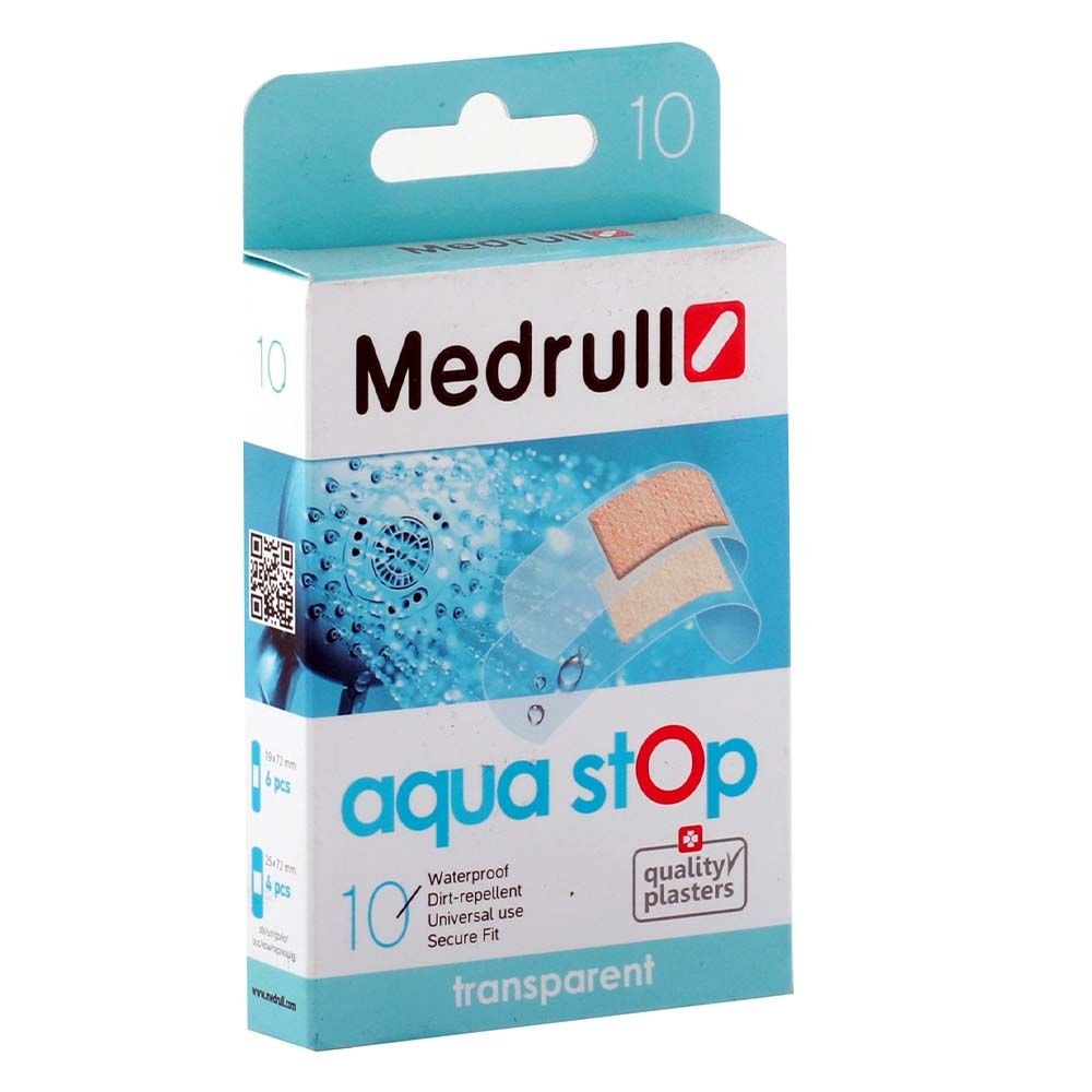 Medrull Aqua Stop Transparent Waterproof Plaster 10's
