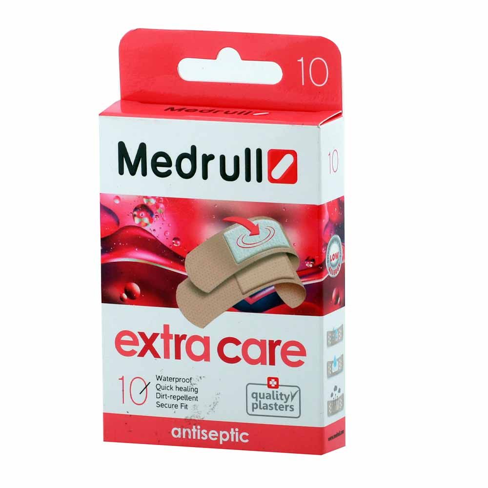 Medrull Extra Care Antiseptic Waterproof Plaster 10's