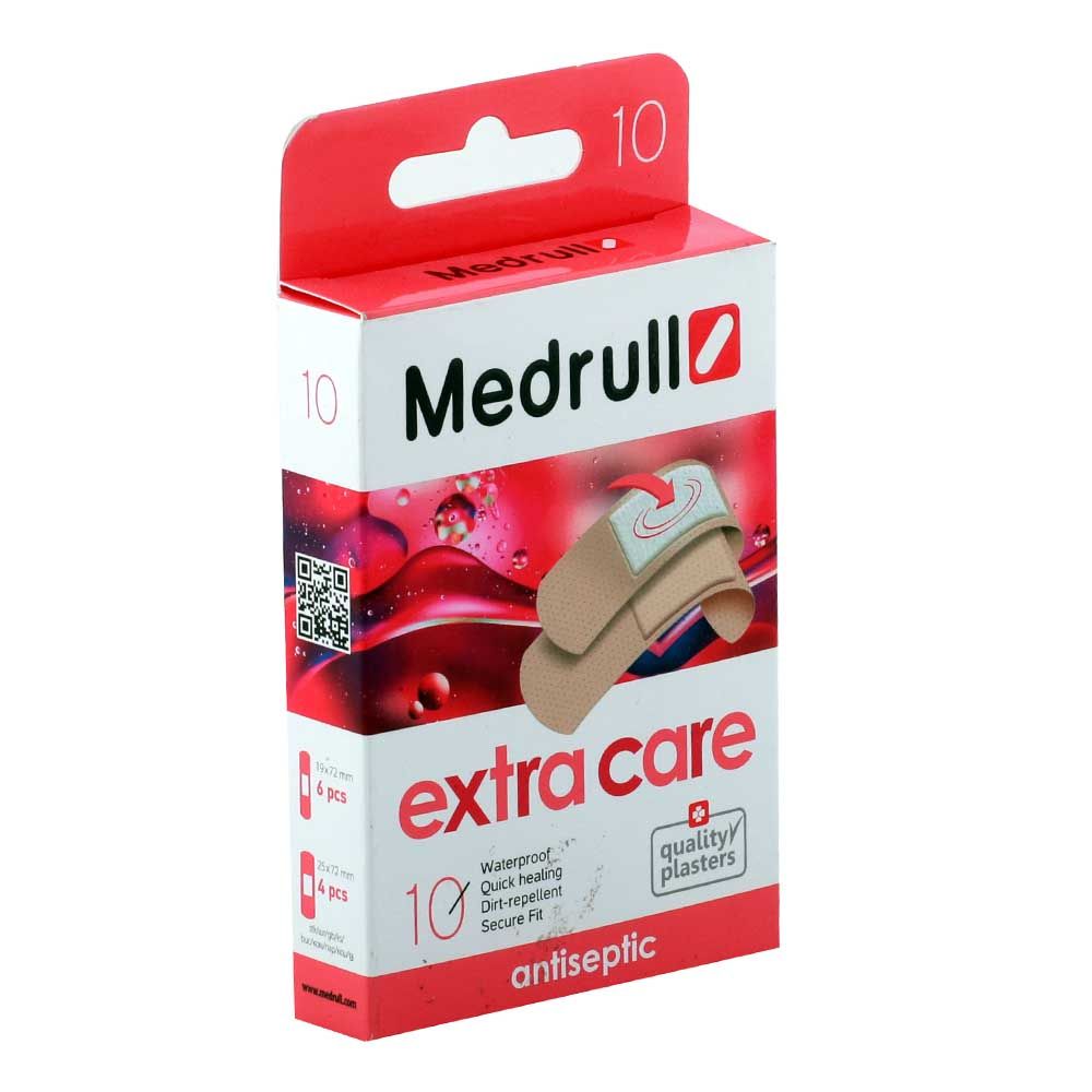 Medrull Extra Care Antiseptic Waterproof Plaster 10's