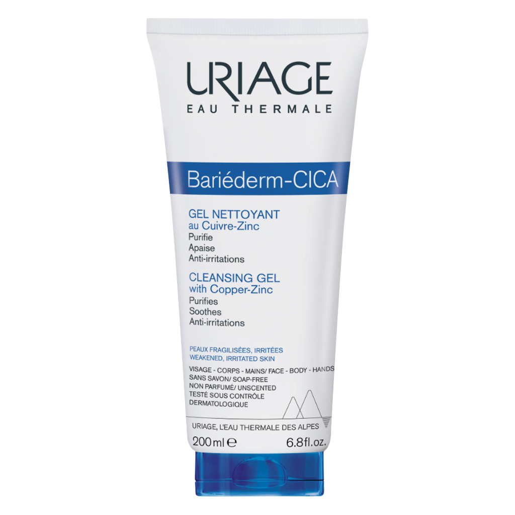 Uriage Bariederm-CICA Cleansing Gel With Copper & Zinc 200ml