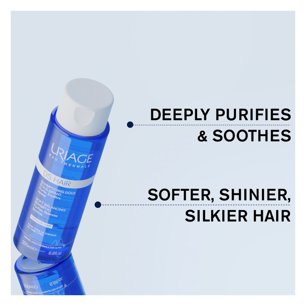 Uriage DS Hair Soft Balancing Shampoo For All Hair Types 200ml 