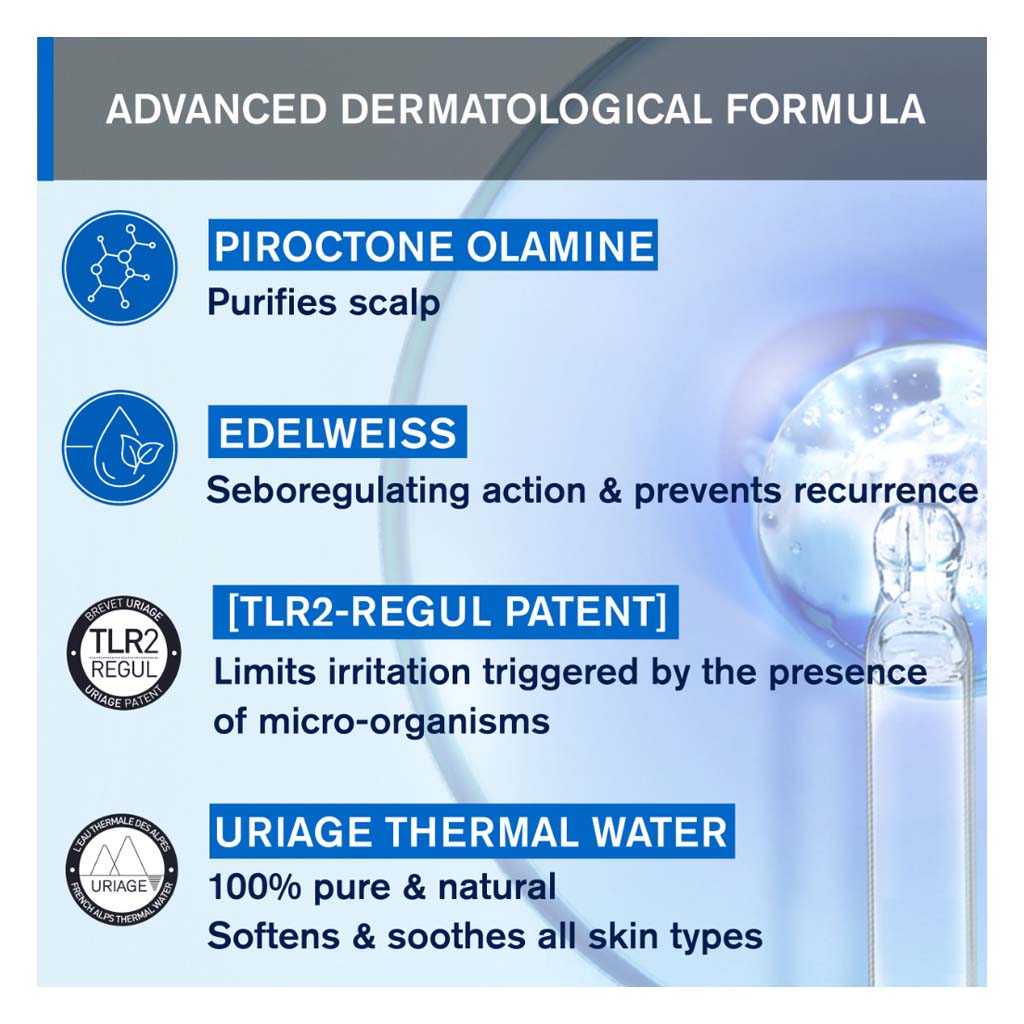 Uriage DS Hair Soft Balancing Shampoo For All Hair Types 200ml 