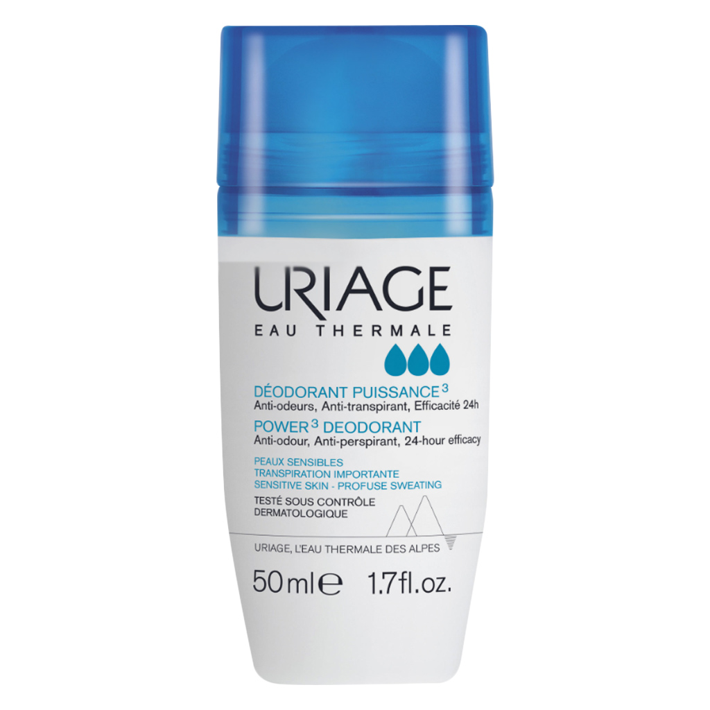 Uriage Power-3 Antiperspirant 24 Hours Fresh Deodorant Roll On 50ml