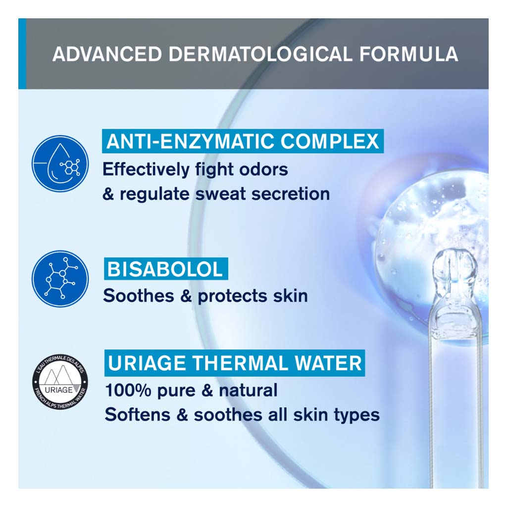 Uriage Power-3 Antiperspirant 24 Hours Fresh Deodorant Roll On 50ml