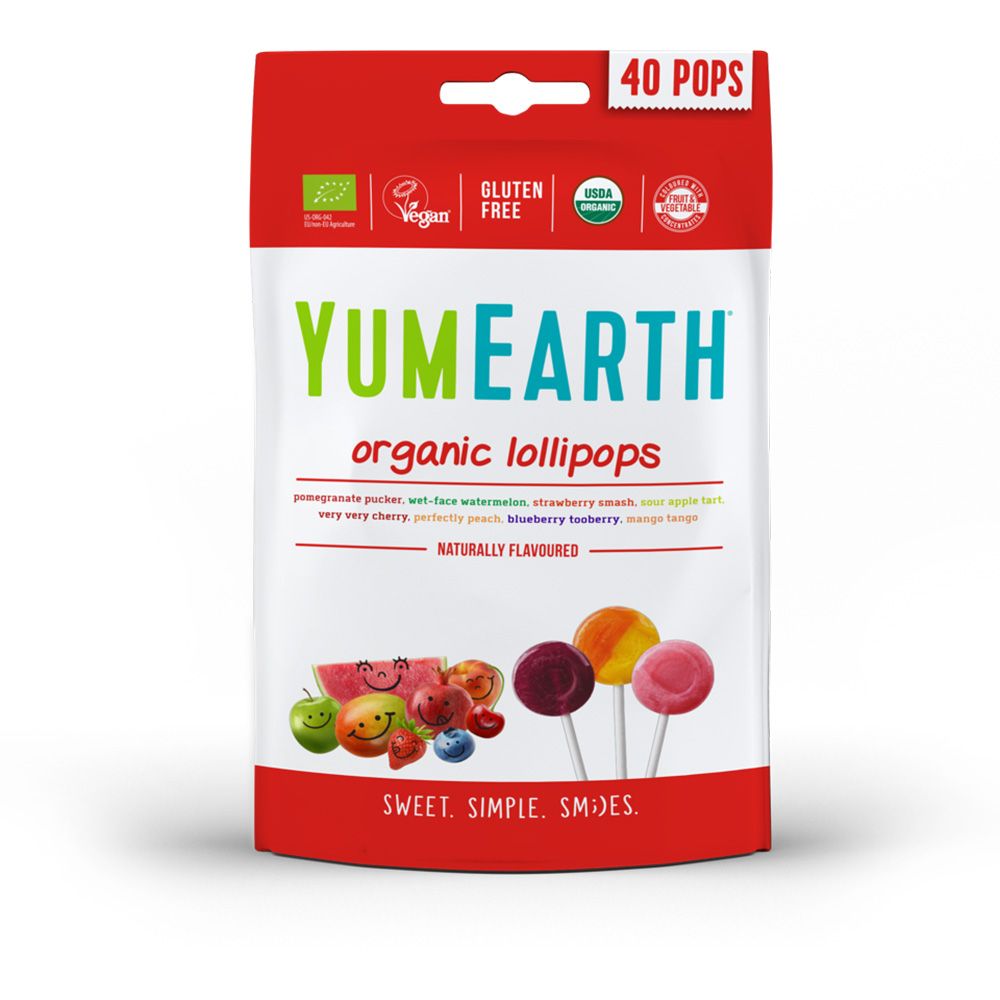 Yum Earth Organic Lollipops Fruit 241 g 40's