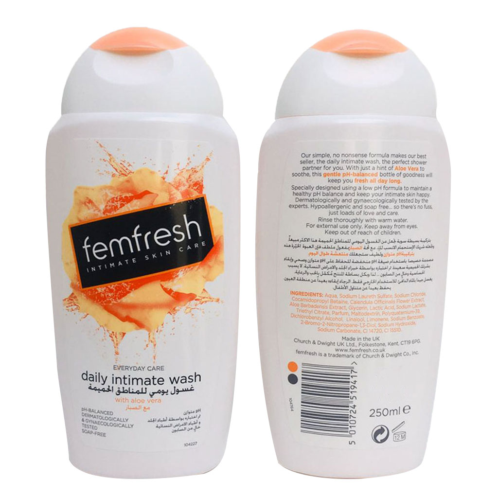Femfresh Everyday Care Daily Intimate Skin Care Wash With Aloe Vera 250 mL