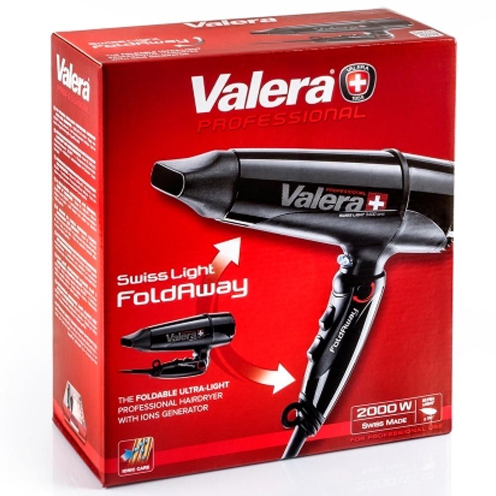 Valera Swiss Light FoldAway 5400 2000W Ionic Hair Dryer Black 560.5