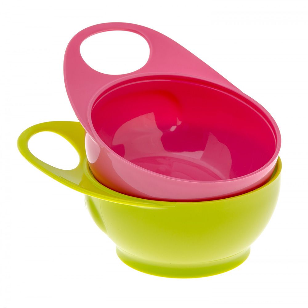 Brother Max 2 Easy Hold Bowls 4+ Months Pink & Green 1's BM305PG