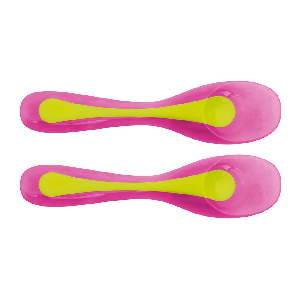 Brother Max Travel Spoons 4+ Months Pink-Green 2's BM309PG