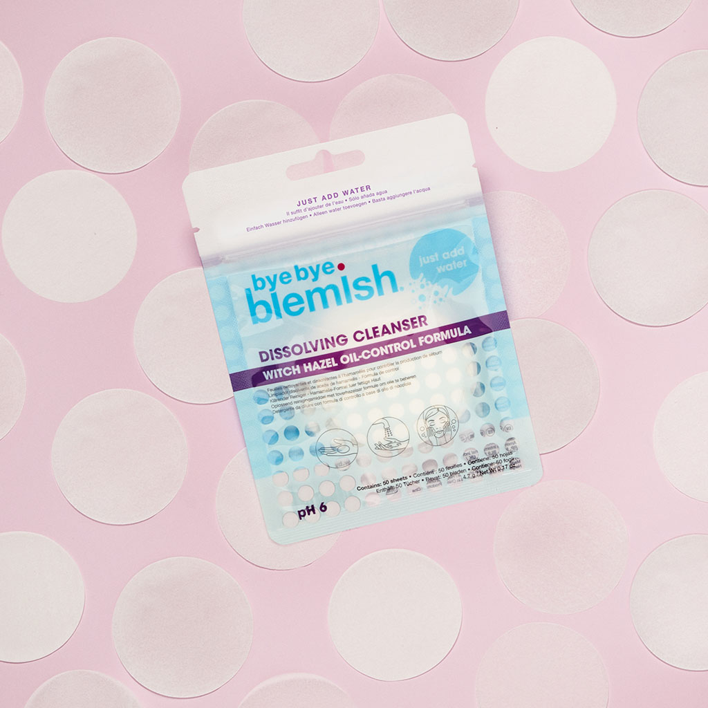 Bye Bye Blemish Dissolving Cleanser Sheets 50's