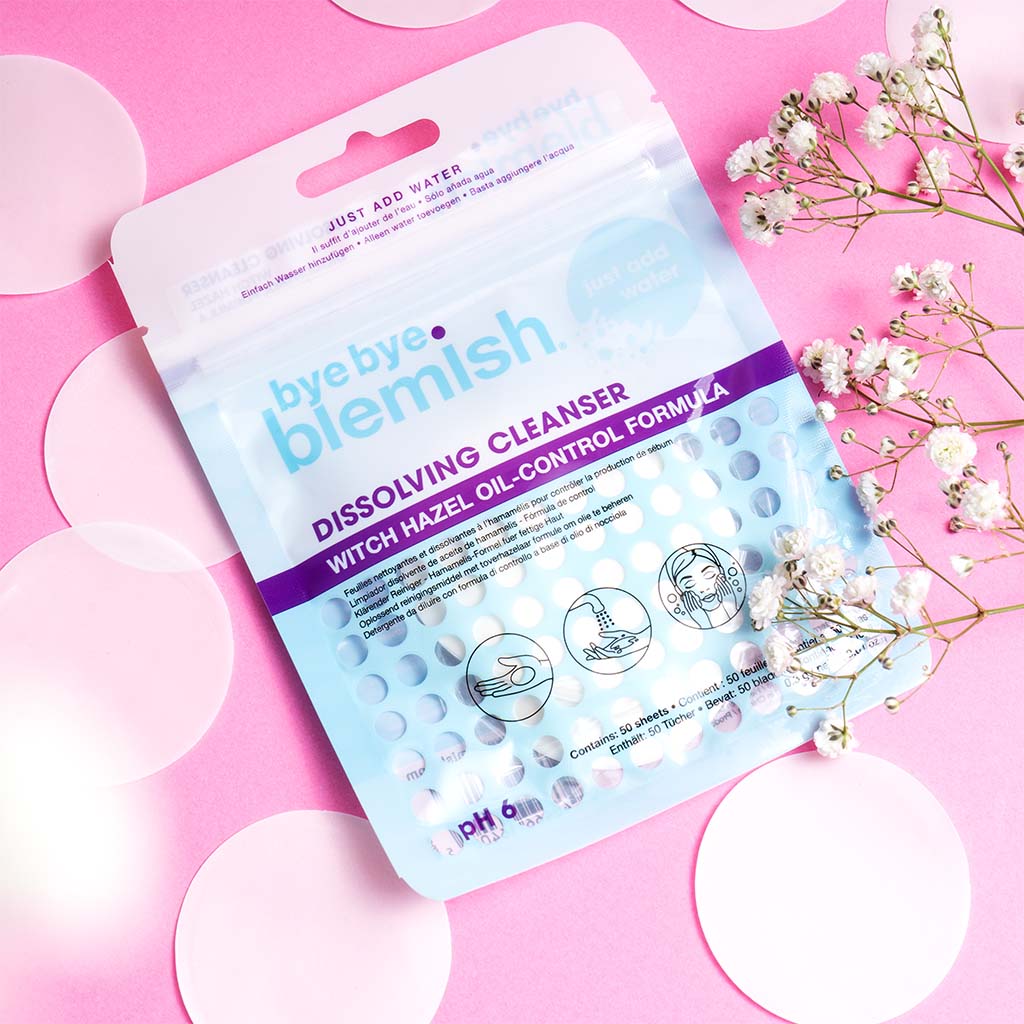 Bye Bye Blemish Dissolving Cleanser Sheets 50's