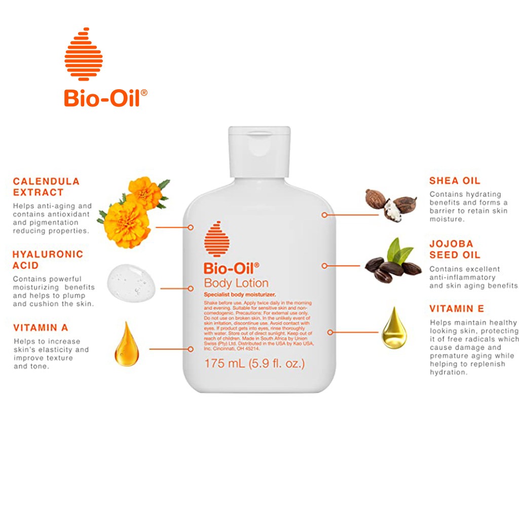 Bio-Oil Ultra-light Daily Moisturiser Body Lotion For Dry Skin 175ml