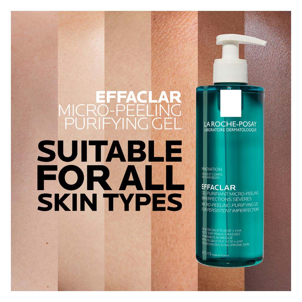 La Roche-Posay Effaclar Micro-Peeling Cleansing Gel With Salicylic Acid For Oily Skin 400ml