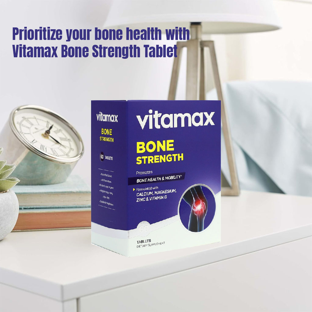 Vitamax Bone Strength Tablets For Bone Health & Mobility, Pack of 60's