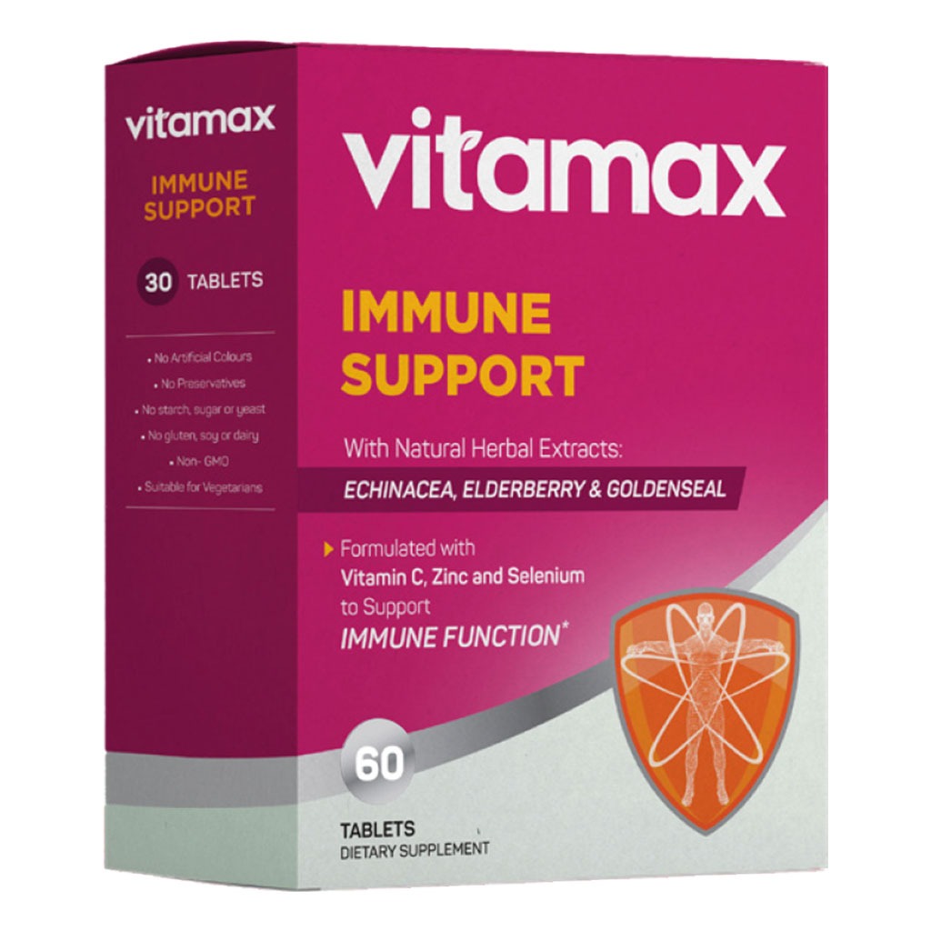 Vitamax Immune Support Tablets With Echinacea, Elderberry & Goldenseal, Pack of 60's