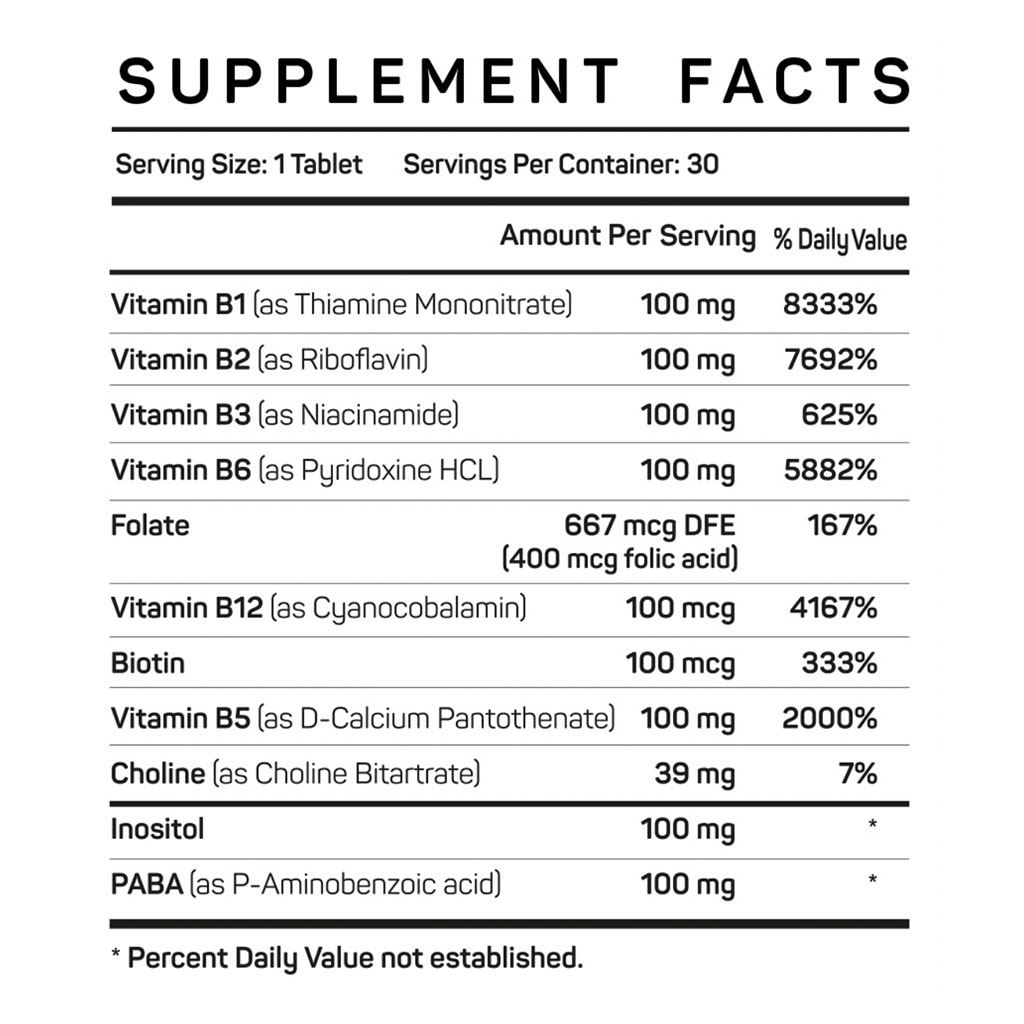 Vitamax B Complex 100 Supplement Tablets, Pack of 30's