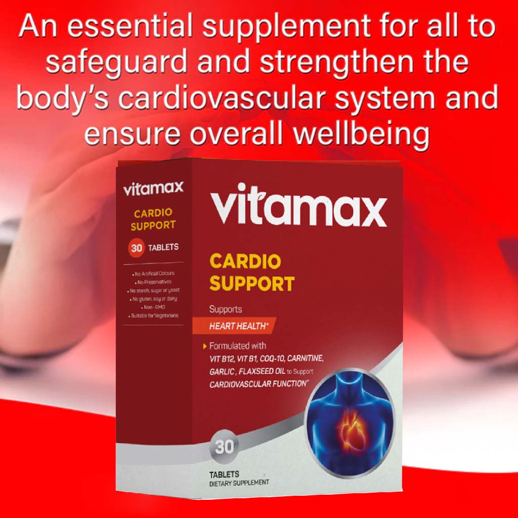 Vitamax Cardio Support Tablets For Heart Health Support, Pack of 30's