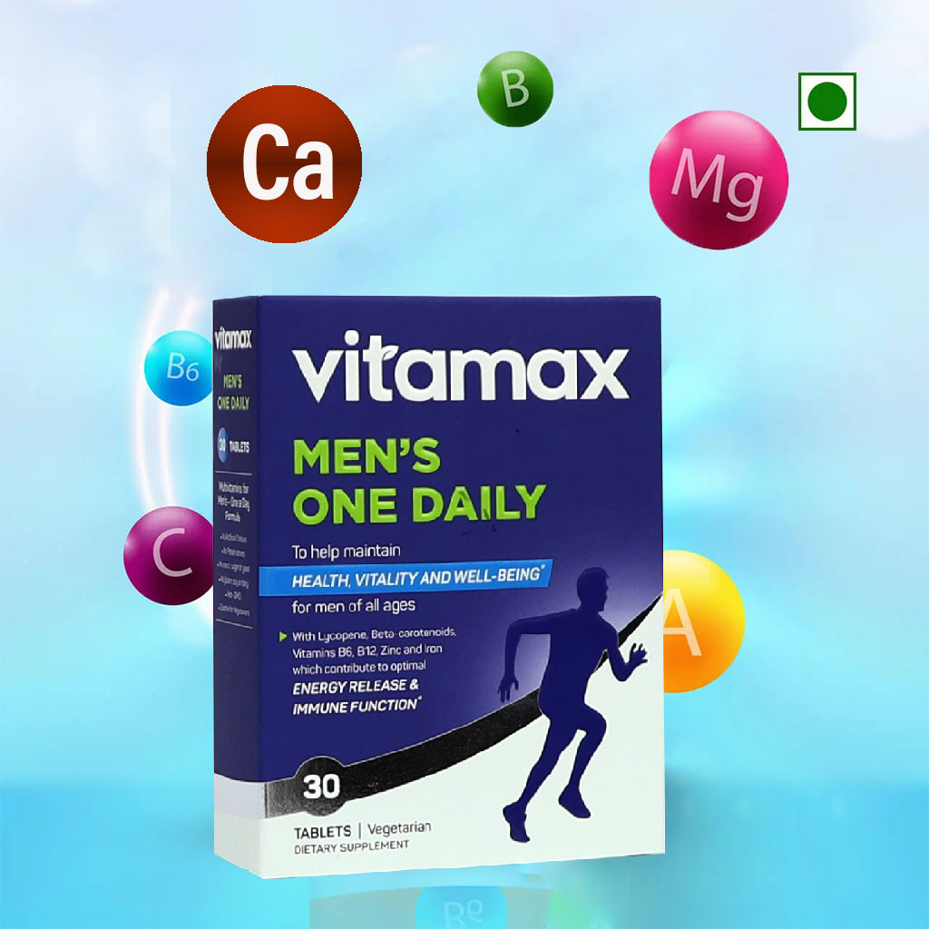 Vitamax Once Daily Men's Multivitamin Supplement Tablets, Pack of 30's