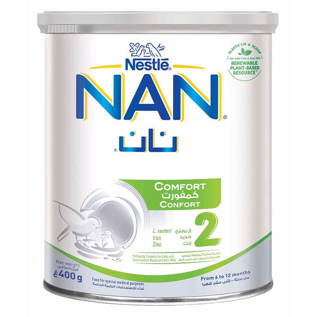 Nestle NAN Comfort Stage 2 Anti Colic Infant Milk Formula For 6 To 12 Months 400g