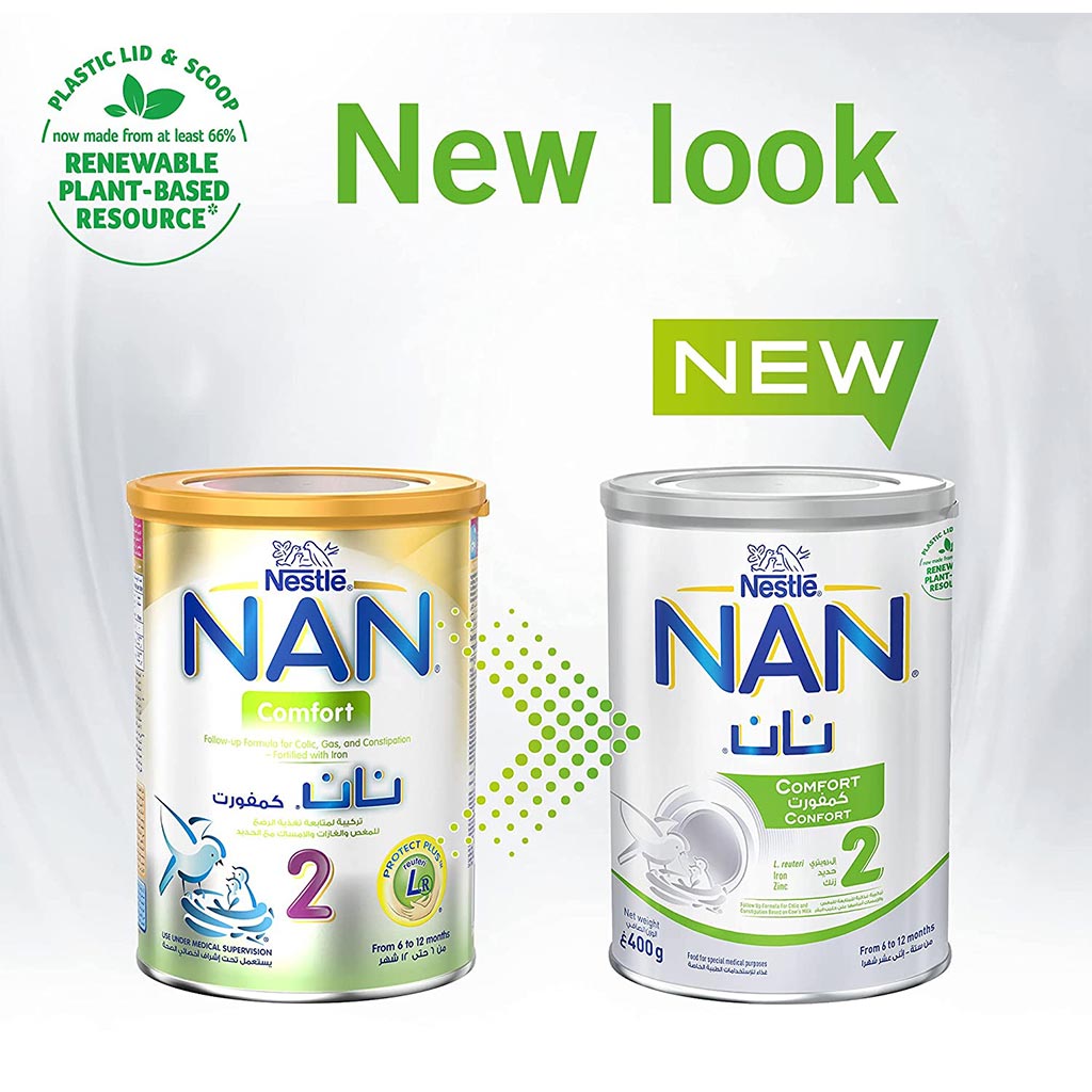 Nestle NAN Comfort Stage 2 Anti Colic Infant Milk Formula For 6 To 12 Months 400g