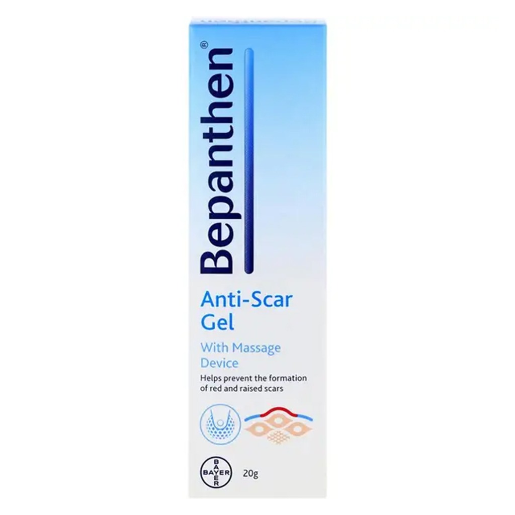Bepanthen Anti-Scar Gel With Massage Device For Red & Raised Scars 20g