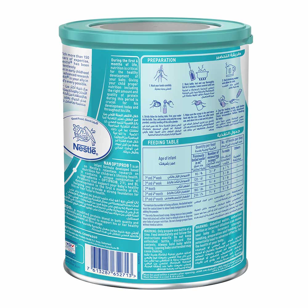 Nestle Nan Optipro 1 Baby Milk Formula 0-6 Months 400g