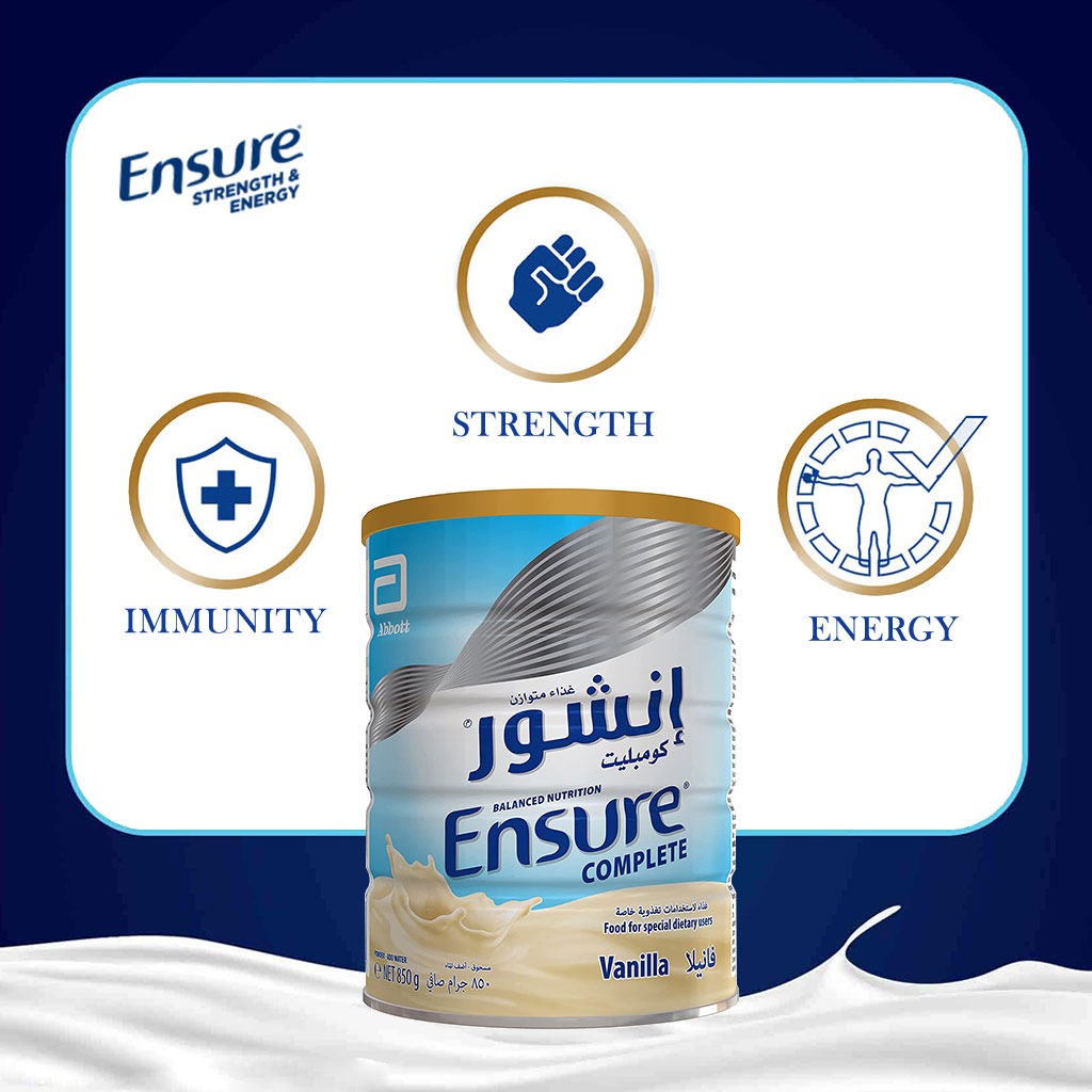 Ensure Complete Vanilla Powder For Balanced Nutrition 850 g