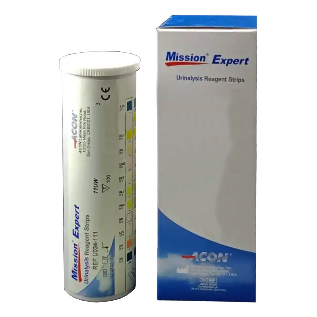 Mission Expert Urinalysis Reagent Strips 100's 11UW