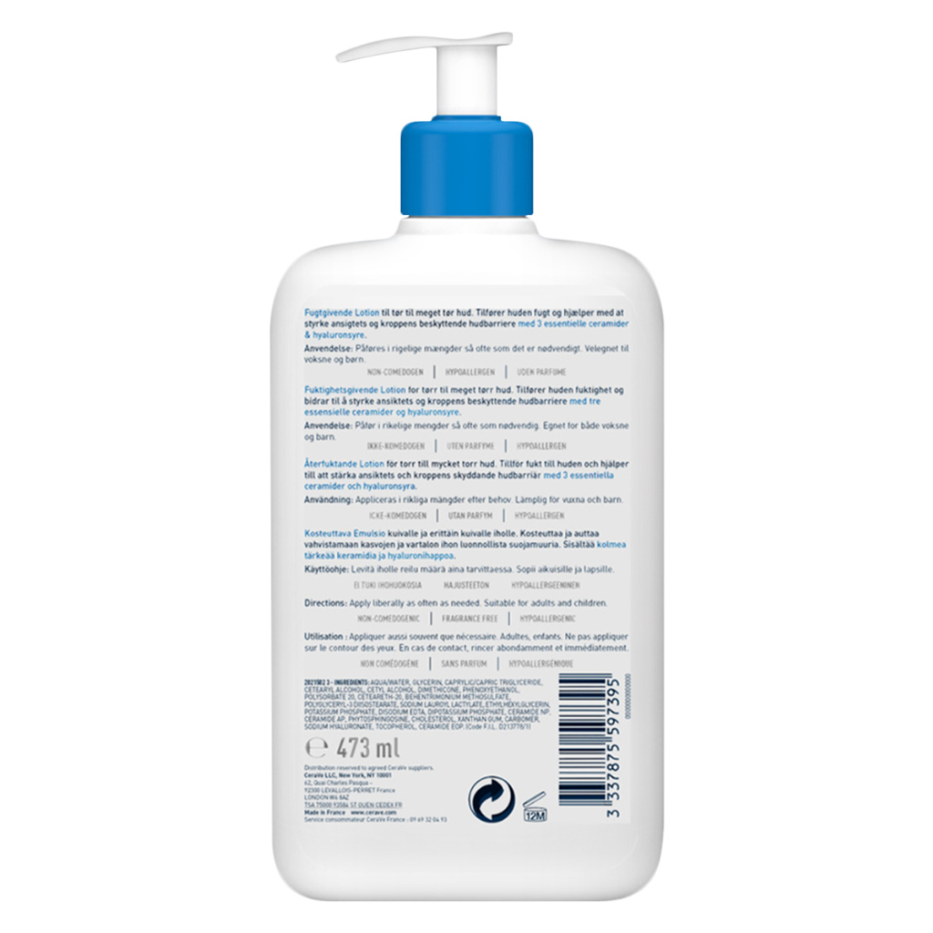 CeraVe Fragrance Free Moisturising Lotion For Dry To Very Dry Skin 473ml
