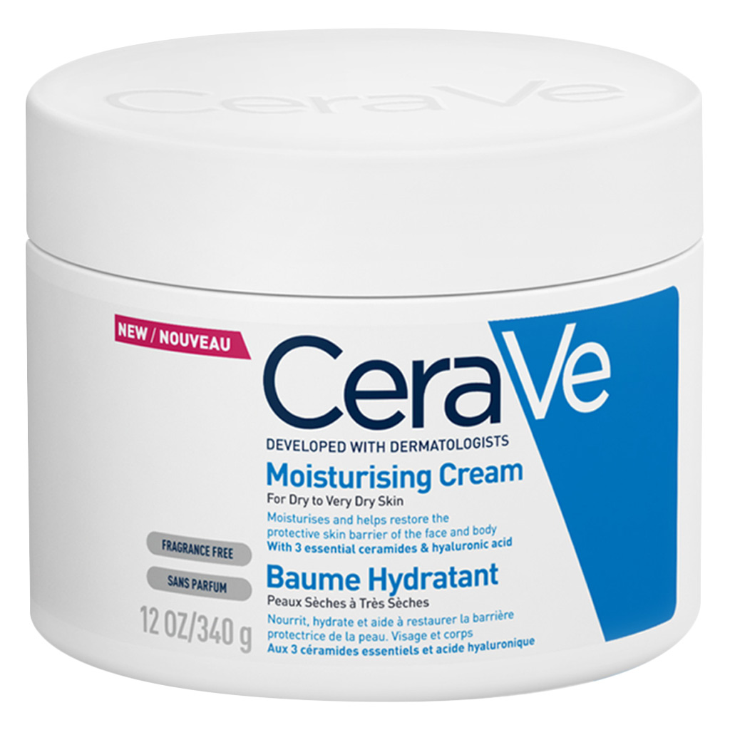 CeraVe Fragrance Free Moisturising Cream For Dry To Very Dry Skin 340g