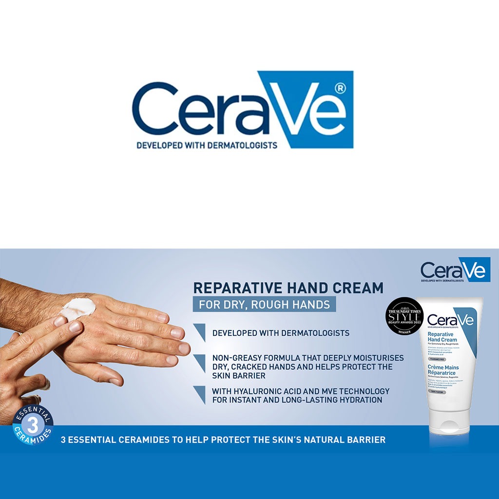 CeraVe Reparative Hand Cream For Dry & Rough Hands 50ml
