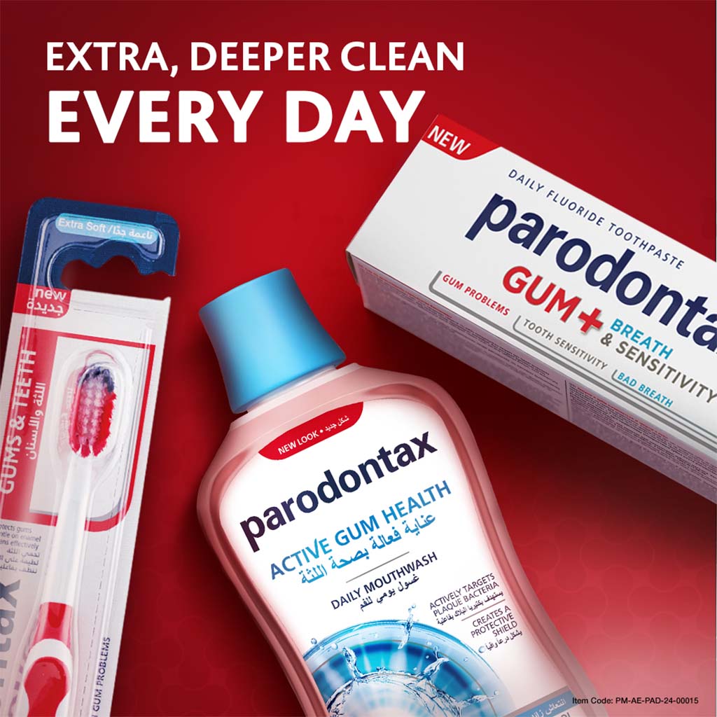 Parodontax Daily Mouthwash For Active Gum Health, Antiplaque & Antigingivitis Mouth Rinse, Alcohol Free 500ml