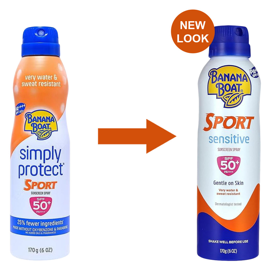 Banana Boat Simply Protect Sport Sunscreen Spray SPF 50+, 170 g