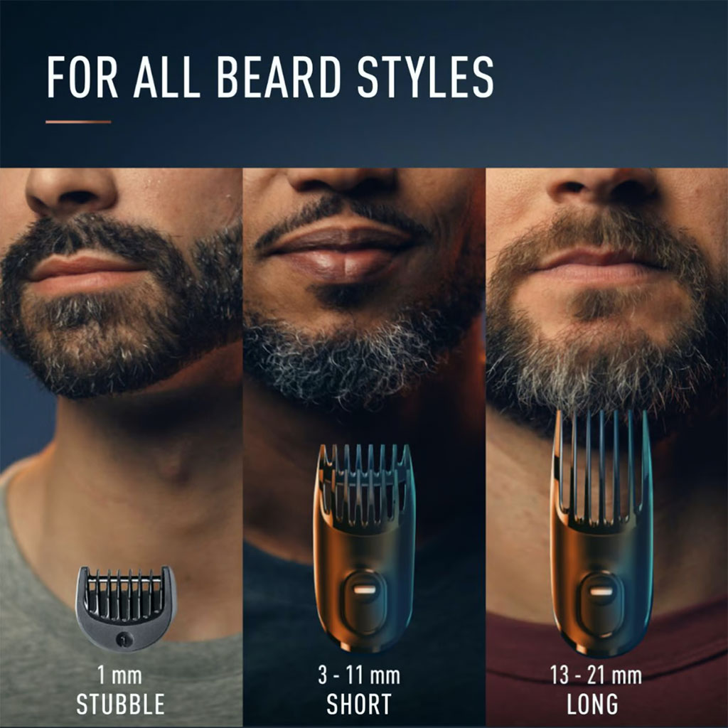 King C. Gillette Cordless Men’s Beard Trimmer Kit With Lifetime Sharp Blades & 3 Interchangeable Combs