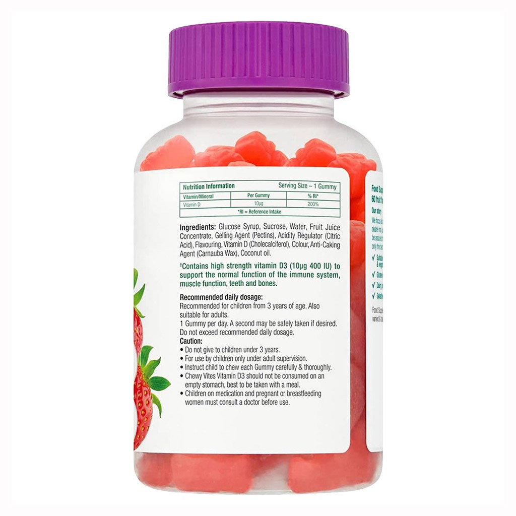 Chewy Vites Kids Vitamin D3 400 IU Gummies 60's