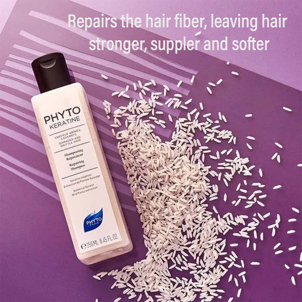 Phyto Phytokeratine Repairing Shampoo For Damaged & Brittle Hair 250ml