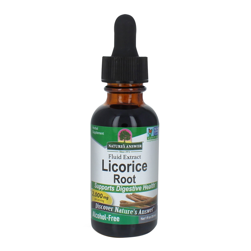 Nature's Answer Licorice Root 2000mg Fluid Extract Drops For Digestive Health, 30ml