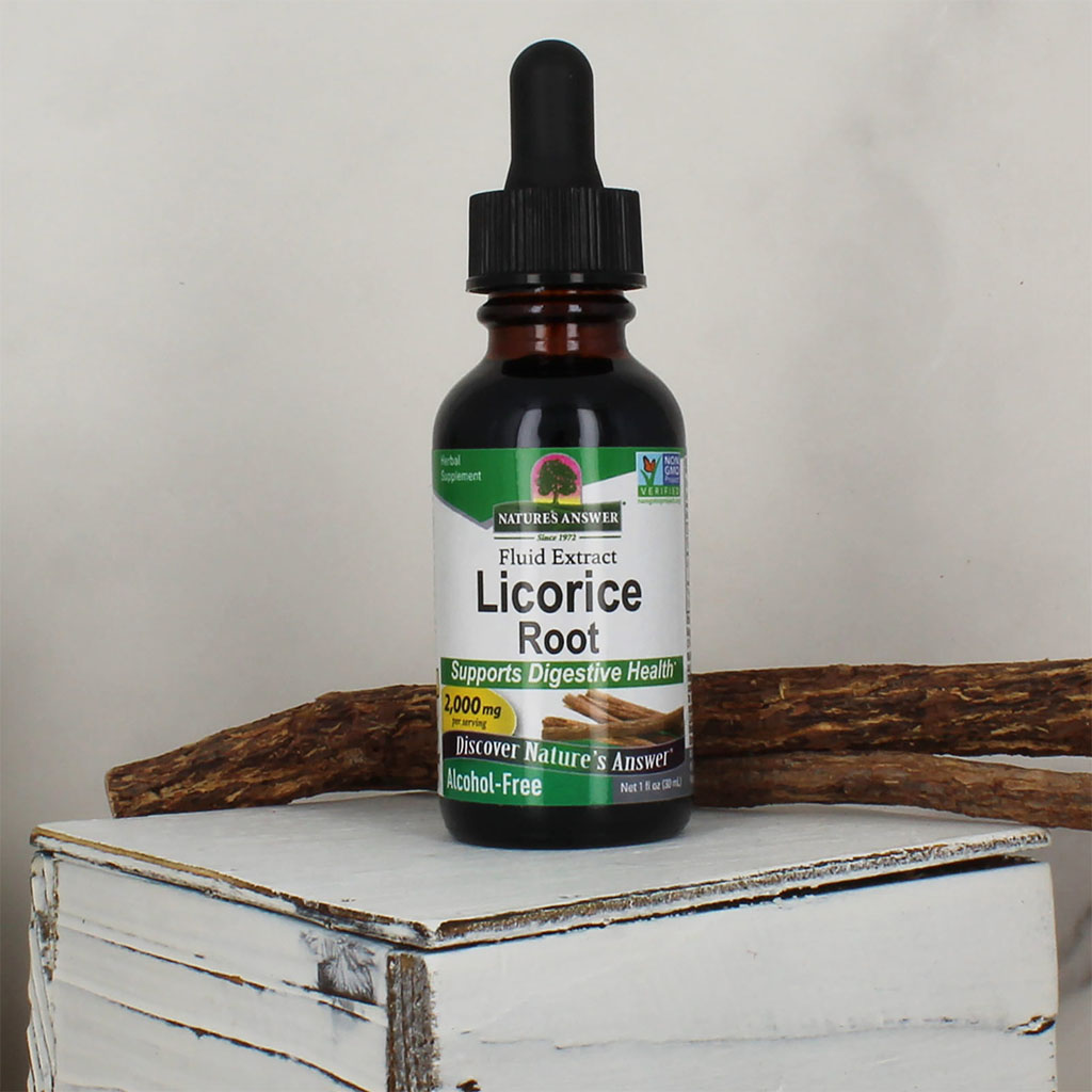 Nature's Answer Licorice Root 2000mg Fluid Extract Drops For Digestive Health, 30ml