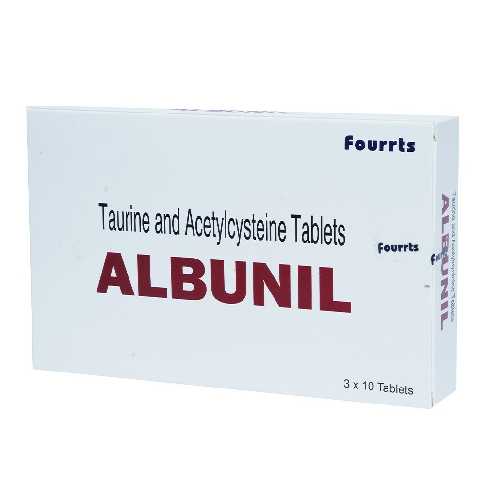 Fourrts Albunil Taurine And Acetylcysteine Film Coated Tablets, Pack of 30's