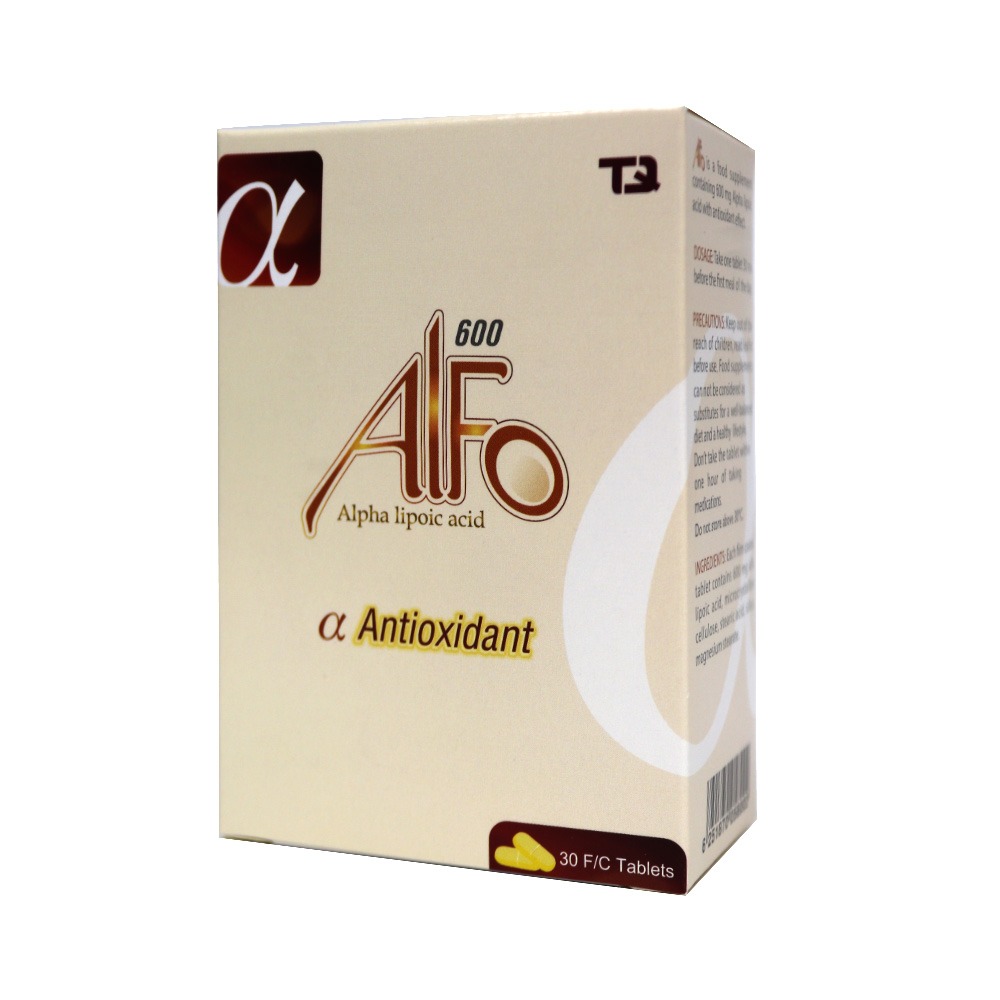 Alfo Alpha Lipoic Acid 600mg Tablets For Antioxidant Support, Pack of 30's