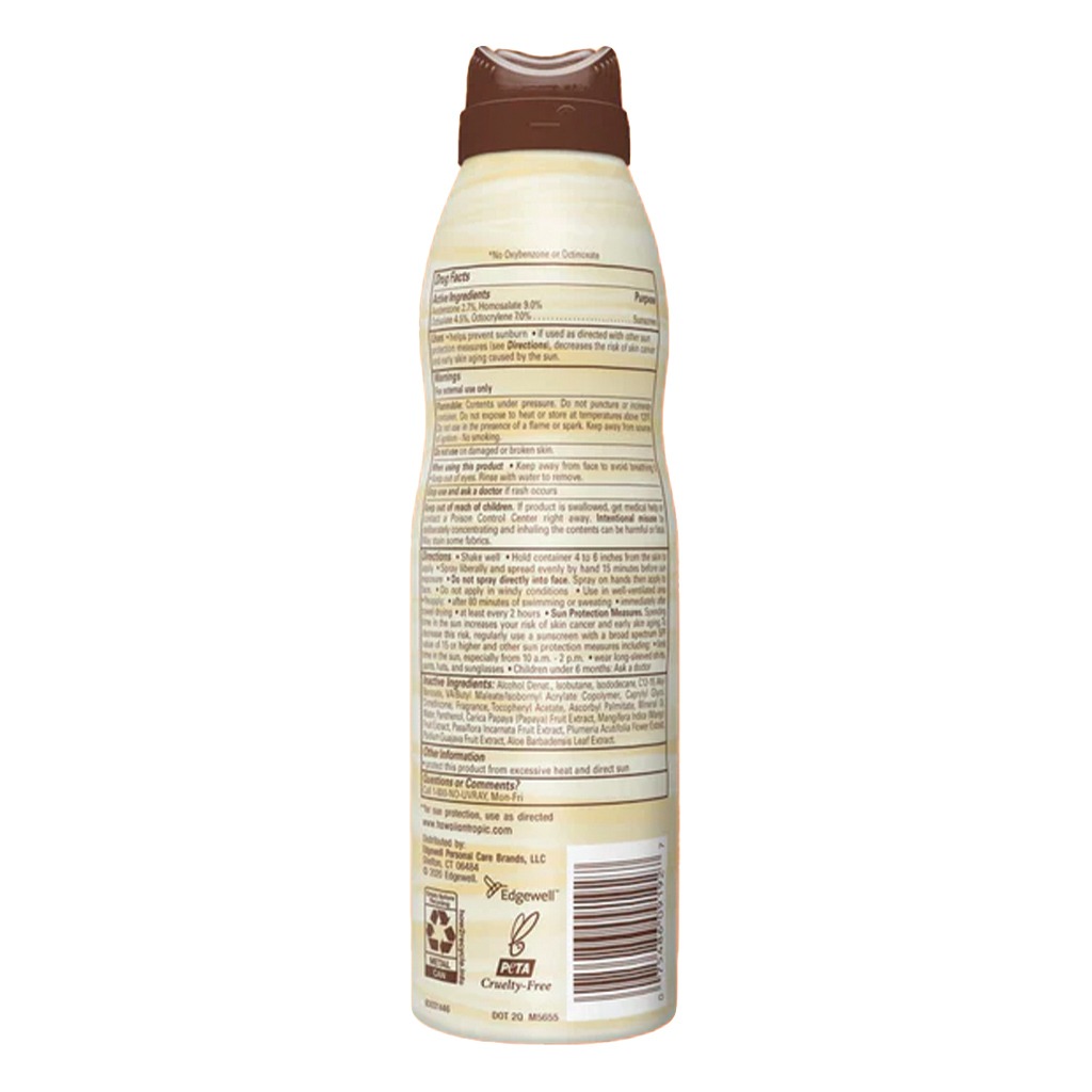 Hawaiian Tropic Silk Hydration Weightless Continuous Clear Sunscreen Spray SPF 50, 170 g