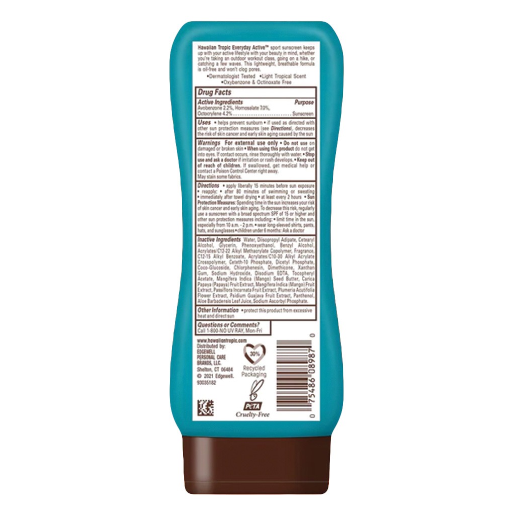 Hawaiian Tropic Everyday Active Sport Sunscreen Lotion SPF 30, 236 mL
