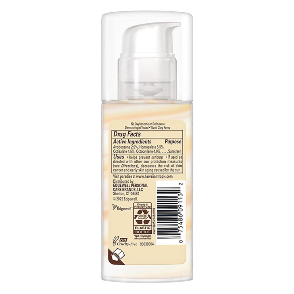 Hawaiian Tropic Silk Hydration Weightless Oil-Free Face Sunscreen Lotion SPF 30, 50 mL